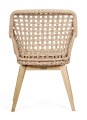 Krzesło ogrodowe z podłokietnikami Madison naturalne