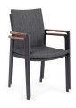 Minimalistyczne krzesło ogrodowe Jalisco antracytowe