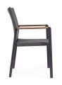 Minimalistyczne krzesło ogrodowe Jalisco antracytowe
