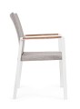 Minimalistyczne krzesło ogrodowe Jalisco jasno szare