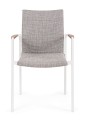 Minimalistyczne krzesło ogrodowe Jalisco jasno szare