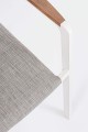 Minimalistyczne krzesło ogrodowe Jalisco jasno szare