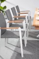 Minimalistyczne krzesło ogrodowe Jalisco jasno szare
