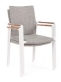 Minimalistyczne krzesło ogrodowe Jalisco jasno szare