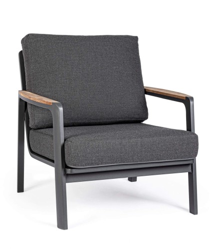 Minimalistyczny fotel ogrodowy Jalisco antracytowy