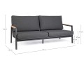 Sofa ogrodowa 2-3 osobowa Jalisco antracytowa