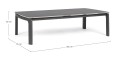 Ogrodowy prostokątny stolik kawowy 120x70 antracytowy