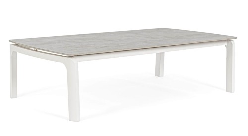 Ogrodowy prostokątny stolik kawowy 120x70 jasno szary