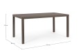 Ogrodowy stół jadalniany prostokątny Hilde 150x80 ciemno brązowy