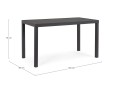 Ogrodowy stół jadalniany prostokątny Hilde 130x68 antracytowy