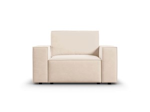 Fotel beżowy Carlo w aksamicie