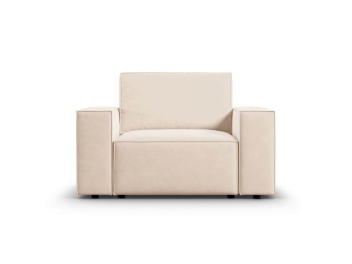 Fotel beżowy Carlo w aksamicie