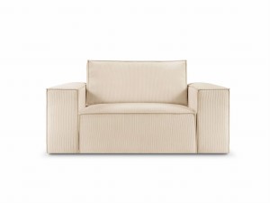 Fotel beżowy Carlo w tkaninie imitującej sztruks