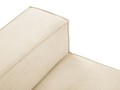 Elegancki beżowy narożnik Carlo w tkaninie imitującej sztruks