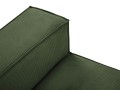 Elegancki zielony narożnik Carlo w tkaninie imitującej sztruks