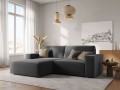 Kompaktowa szara sofa 2 osobowa Carlo w aksamicie