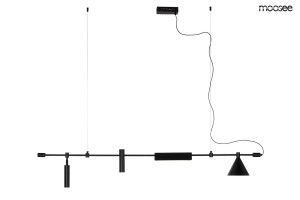 Lampa wisząca Technics czarna Moosee