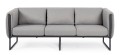 Sofa ogrodowa 3 osobowa grafitowa Pixel