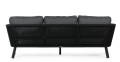 Sofa ogrodowa 3 osobowa Makatea w kolorze czarnym