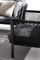 Sofa ogrodowa 3 osobowa Makatea w kolorze czarnym