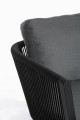 Sofa ogrodowa 3 osobowa Makatea w kolorze czarnym