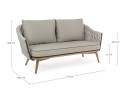 Wygodna sofa ogrodowa Xenia z poduszką