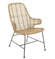 Wygodny rattanowy fotel ogrodowy Lake