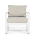 Fotel ogrodowy w nowoczesnym stylu Merrigan biały