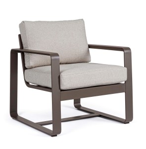 Fotel ogrodowy w nowoczesnym stylu Merrigan brązowy