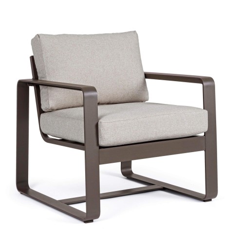 Fotel ogrodowy w nowoczesnym stylu Merrigan brązowy