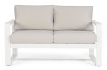 Sofa ogrodowa 2 osobowa Merrigan biała