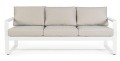 Sofa ogrodowa 3 osobowa Merrigan biała