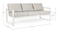 Sofa ogrodowa 3 osobowa Merrigan biała