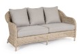 Sofa ogrodowa 3 osobowa z technorattanu styl Hampton
