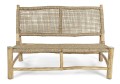 Drewniana sofa ogrodowa 2 osobowa Lampok Boho