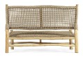 Drewniana sofa ogrodowa 2 osobowa Lampok Boho