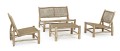 Drewniana sofa ogrodowa 2 osobowa Lampok Boho