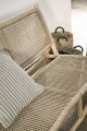 Drewniana sofa ogrodowa 2 osobowa Lampok Boho