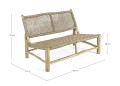 Drewniana sofa ogrodowa 2 osobowa Lampok Boho