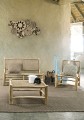 Drewniana sofa ogrodowa 2 osobowa Lampok Boho