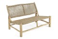 Drewniana sofa ogrodowa 2 osobowa Lampok Boho