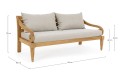 Elegancka sofa ogrodowa 2-3 osobowa Karuba szara