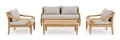 Elegancka sofa ogrodowa 2-3 osobowa Karuba szara