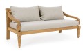 Elegancka sofa ogrodowa 2-3 osobowa Karuba szara