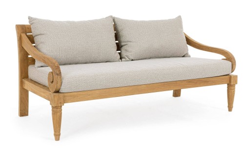 Elegancka sofa ogrodowa 2-3 osobowa Karuba szara