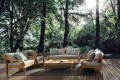 Elegancka sofa ogrodowa 2-3 osobowa Karuba szara