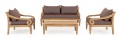 Elegancka sofa ogrodowa 2-3 osobowa Karuba bordowa