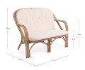 Sofa ogrodowa 2 osobowa z rattanu New Golf