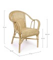 Fotel ogrodowy z rattanu Ines