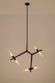 Lampa Candelabr 6 czarna Moosee